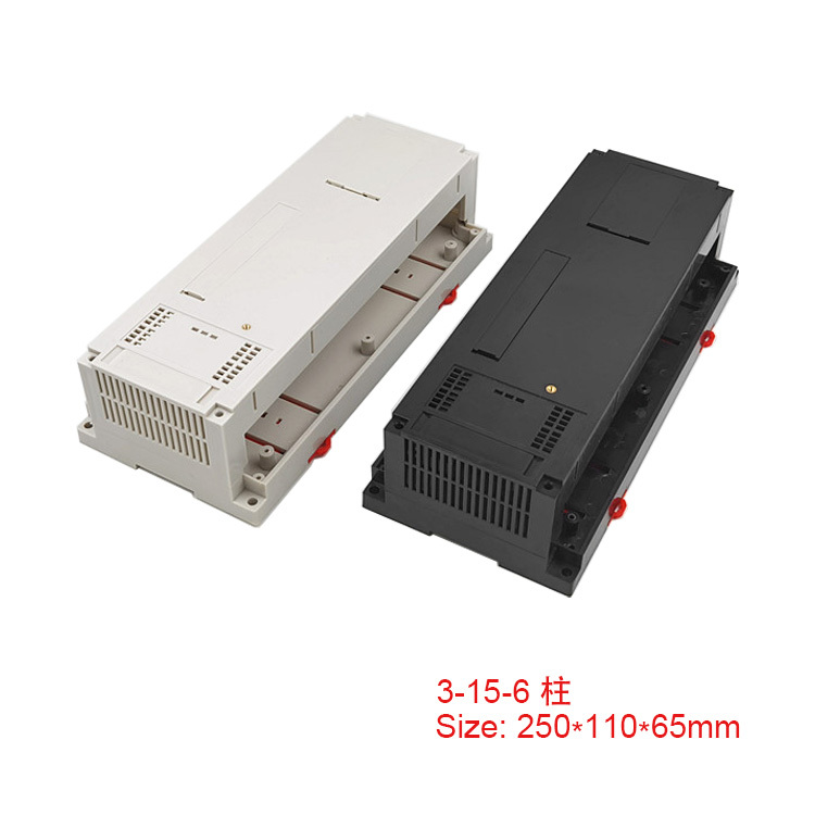 High quality Din rail box ABS Plastic electronics housing PLC control box