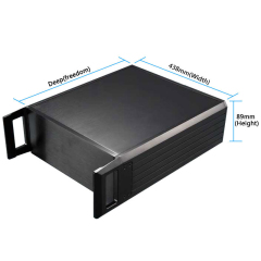 2U 229*250 mm aluminum rack mount chassis instrument Industrial enclosure case housing