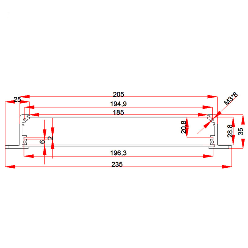 235*35-155mm diy aluminum enclosure electrical components enclosures cheap