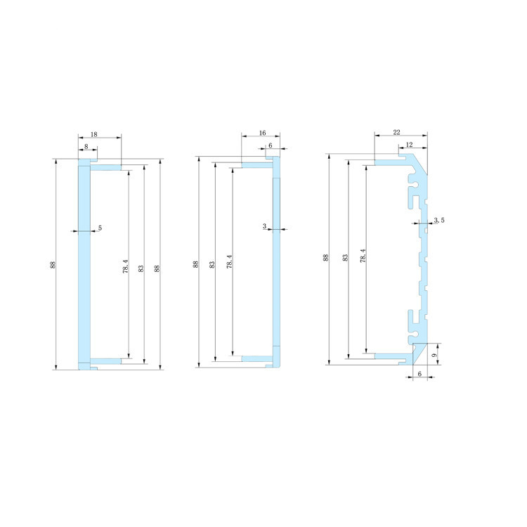 2U-250mm Metal enclosure electronic project boxes enclosures electrical instrument enclosure Industrial housing