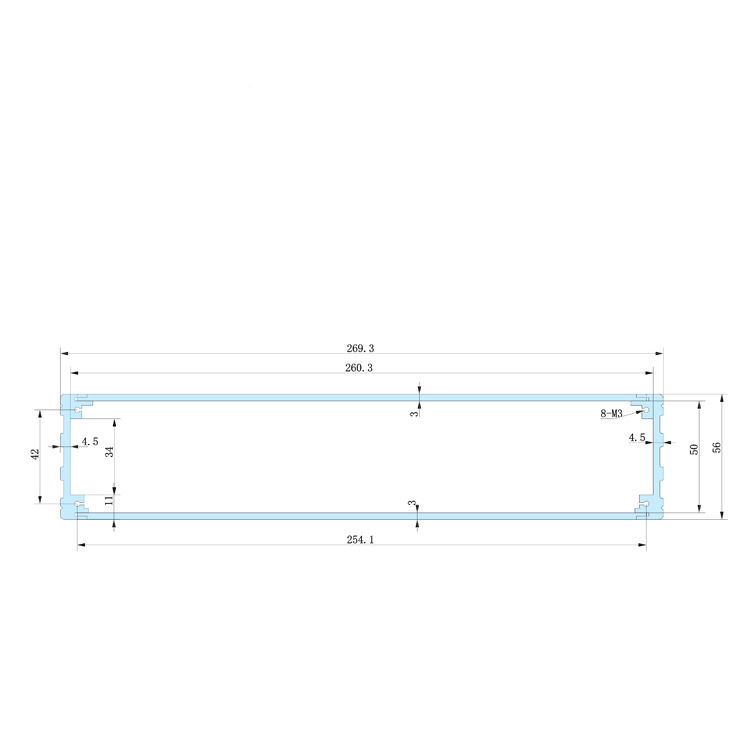 270*56-250mm electronics rack cabinet box enclosures housing design