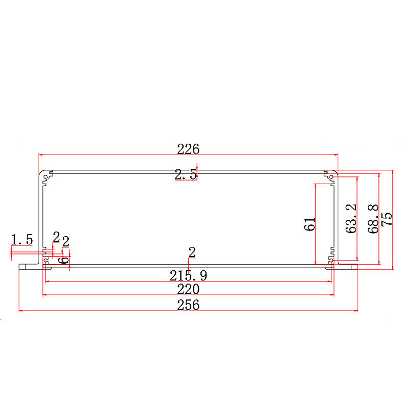 256*75*255mm custom stainless steel enclosures Electronic cabinet design server