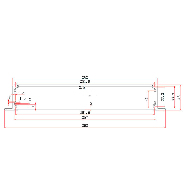 CNC Machining Anodized Aluminum Alloy enclosure metal fabrication electronics enclosure box case instrument enclosure 292*45mm