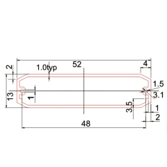 Anodizing Aluminum Alloy enclosure metal fabrication electronics enclosure housing box case instrument enclosure project box 52*13mm