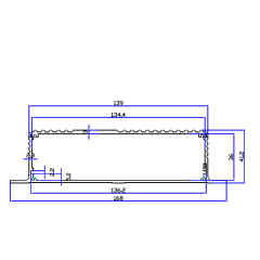Anodizing Aluminum Alloy enclosure metal fabrication electronics enclosure housing box case instrument enclosure project box 168*41mm