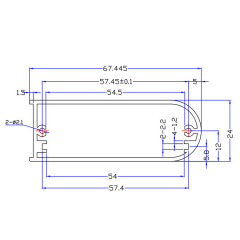 Anodizing Aluminum Alloy enclosure metal fabrication electronics enclosure housing box case instrument enclosure project box 67*24mm