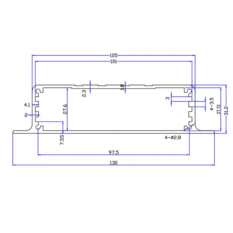 Aluminum Extrusion Enclosure electronics instrument enclosures project box 130*31mm-L