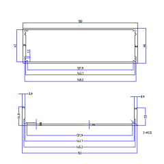 Extruded Aluminum enclosure Metal electronic instruments enclosure electrical box 150*46mm-L