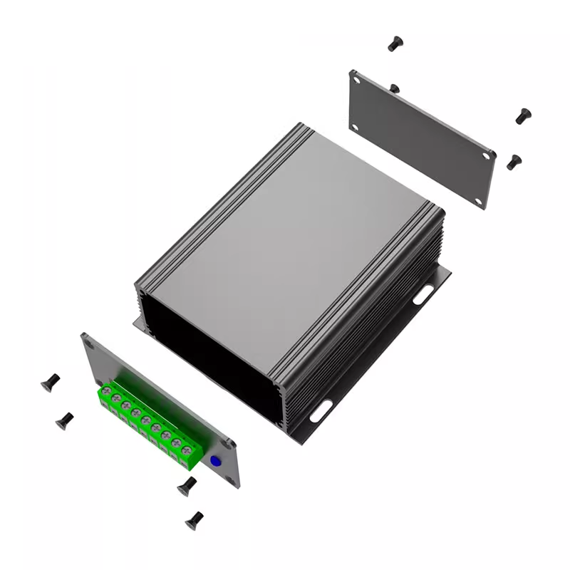 OEM Stamping anodized aluminum case box electronic project enclosure junction box 80*39mm-L