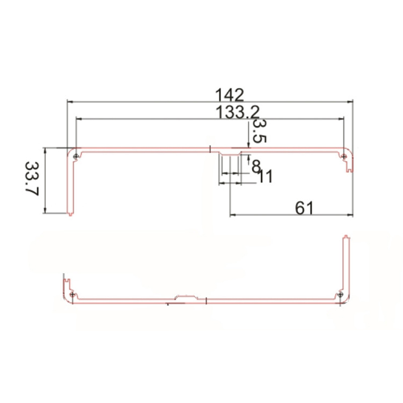 Custom Manufacturing aluminum enclosure Box electronics enclosure box control box 142*45mm-L