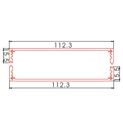 Factory CNC Machining stamping electronic Instrument enclosure aluminum box battery box 112*31mm-L