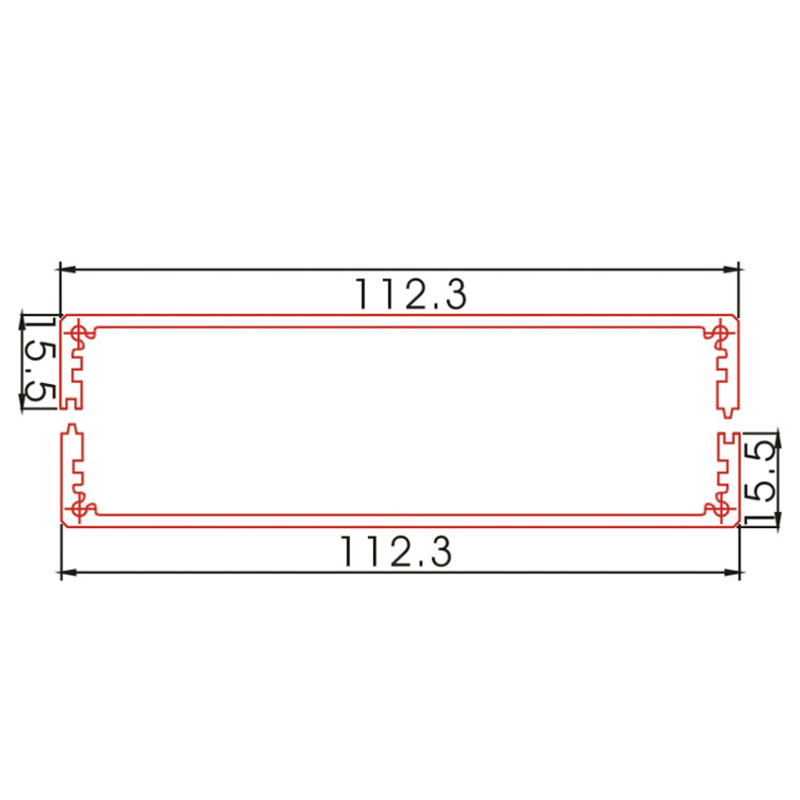Factory CNC Machining stamping electronic Instrument enclosure aluminum box battery box 112*31mm-L