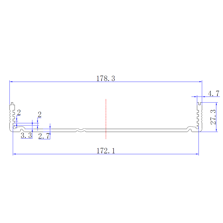 Anodizing Aluminum Metal Enclosure Case Shell Parts Fabrication PCB electronics enclosure housing case 178*52mm-L