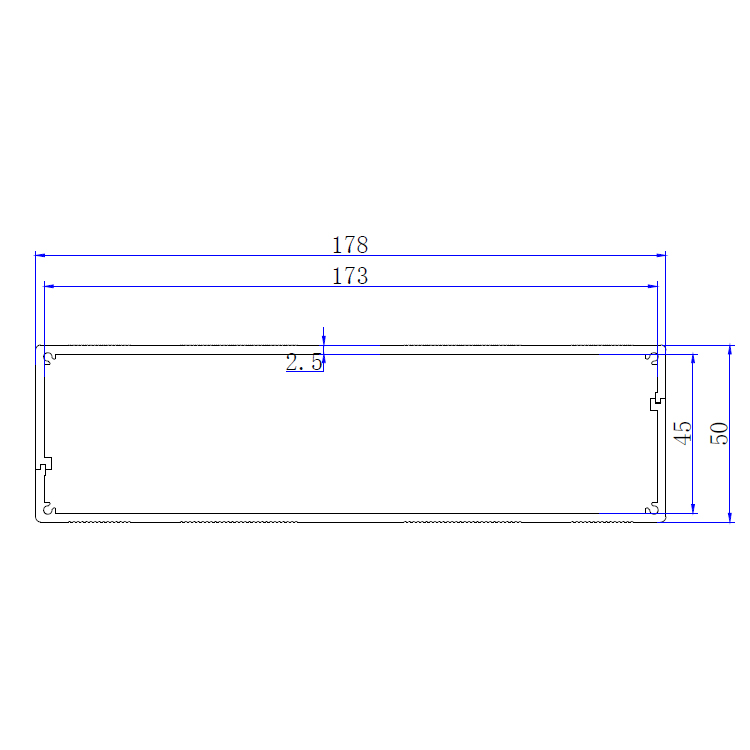 China OEM High Precision metal enclosure aluminum enclosure case shell box electronics enclosure housing case 178*50mm-L