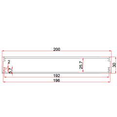 Custom extruded aluminum enclosure box case housing electronic enclosure box Industrial case housing 200*30mm-L