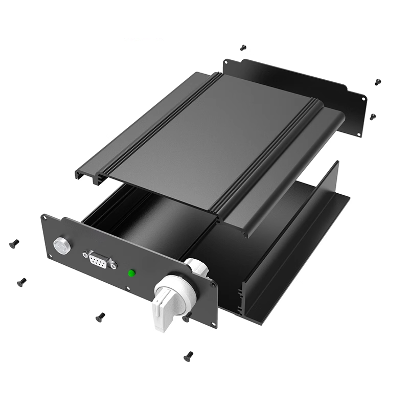 CNC metal stamping extruded aluminum enclosure Electronics enclosure battery box 180*50mm-L