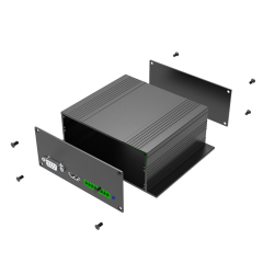custom extruded aluminum enclosure box electronic enclosure case PCB housing battery box 133*46mm-L