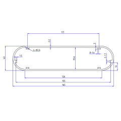 Aluminum Alloy Enclosure sheet metal fabrication Aluminum Electronic Box 165*40mm-L