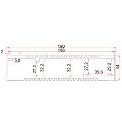 custom metal stamping aluminum enclosure box case electronics case enclosure box housing 190*44.5mm-L