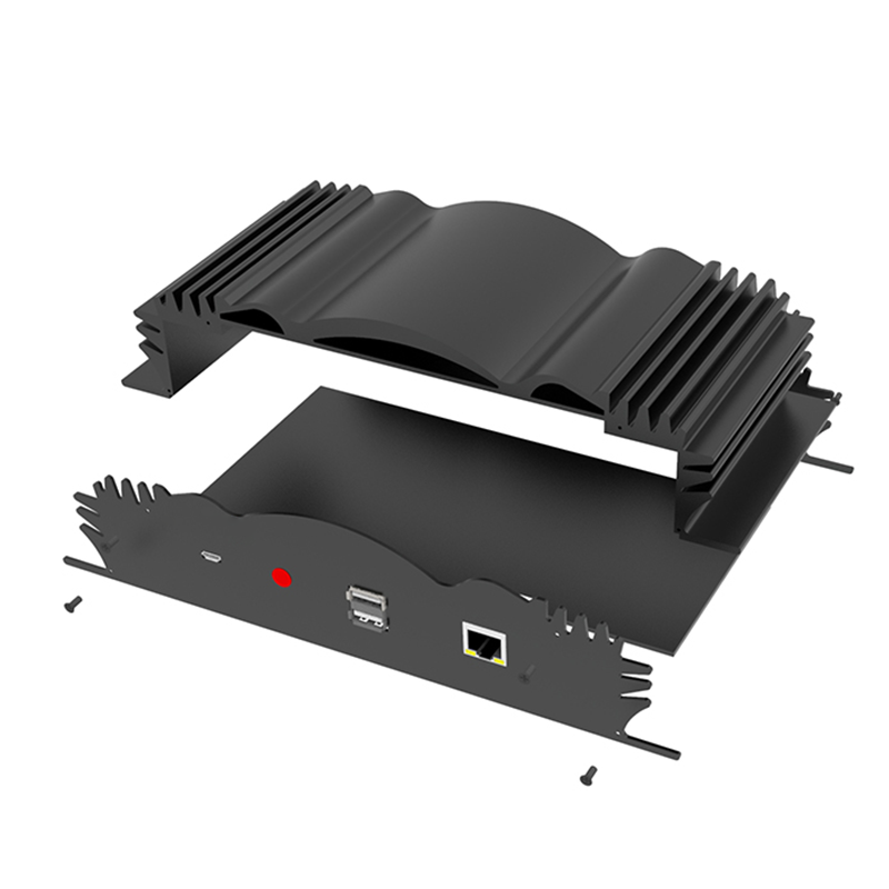 custom extruded aluminum enclosure electronic enclosure box battery box PCB housing 258*52mm-L