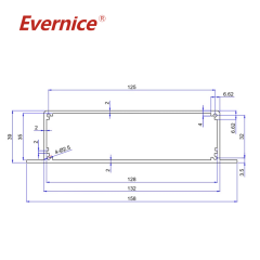 Anodizing Aluminum Extrusion Enclosure Metal Enclosure Case Shell junction box electronics box enclosure 158*39mm-L