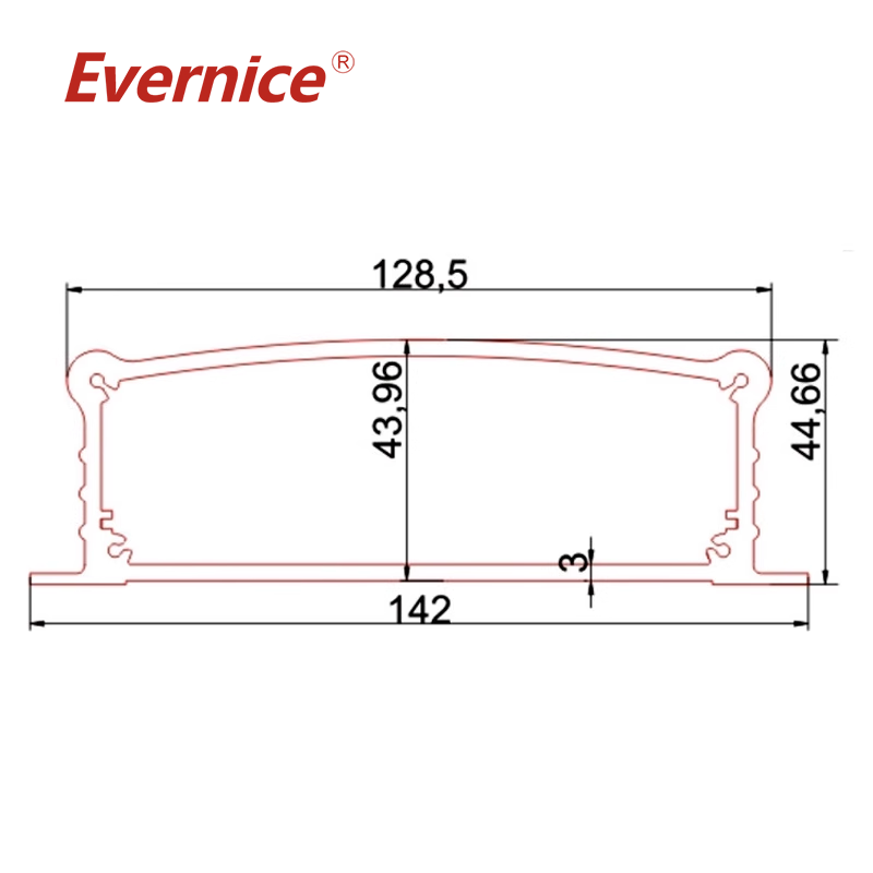 Anodizing extruded aluminum Enclosure Sheet Metal Fabrication electronic battery box 142*44.5mm-L