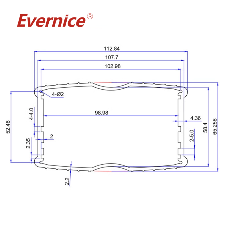 Anodizing Aluminum Enclosure box Case Sheet Metal Fabrication electronics enclosure 133*65mm-L