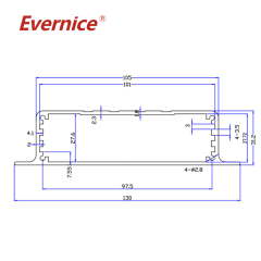 High quality aluminum metal enclosure electronics box electrical enclosures din rail box 130*31mm-L