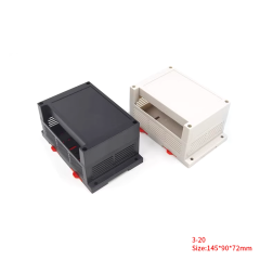 DIN rail mount box enclosure ABS Plastic PLC control box