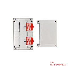 DIN rail mount box enclosure ABS Plastic PLC control box