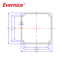 52*52mm-L aluminum enclosure electronics enclosure box for smart control system