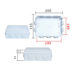 Waterproof ABS Plastic enclosure Junction Box Universal electronics enclosure electrical enclosure 200*155*80mm