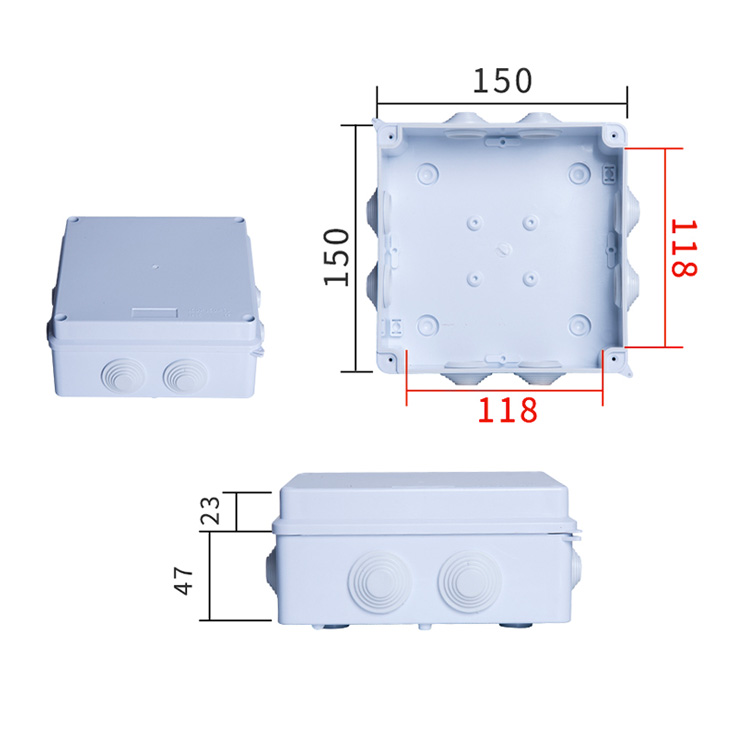 Waterproof ABS Plastic enclosure Junction Box electronics enclosure electrical enclosure 150*150*70mm