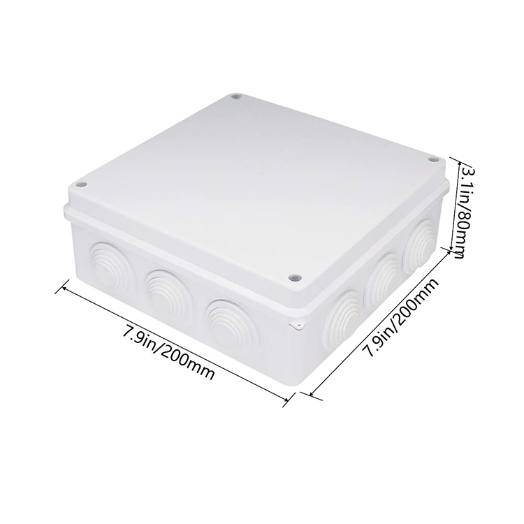 Waterproof ABS Plastic enclosure IP65 Junction Box Universal electronics enclosure electrical enclosure 200*200*80mm