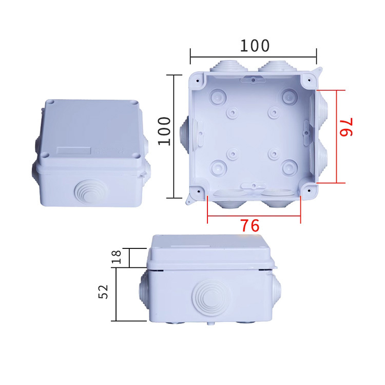 Waterproof ABS Plastic enclosure Junction Box Universal electronics enclosure electrical enclosure 100*100*70mm