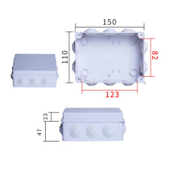Waterproof ABS Plastic enclosure Junction Box Universal electronics enclosure electrical enclosure 150*110*70mm