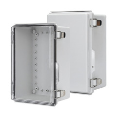 Waterproof Hinged ABS Plastic Enclosure with Stainless steel hook Junction Box electronics enclosure Distribution box