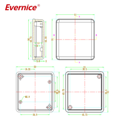 50*50*15mm Small Plastic Enclosure Junction Box for Electronics Plastic Case Oem Abs Instrument Housing