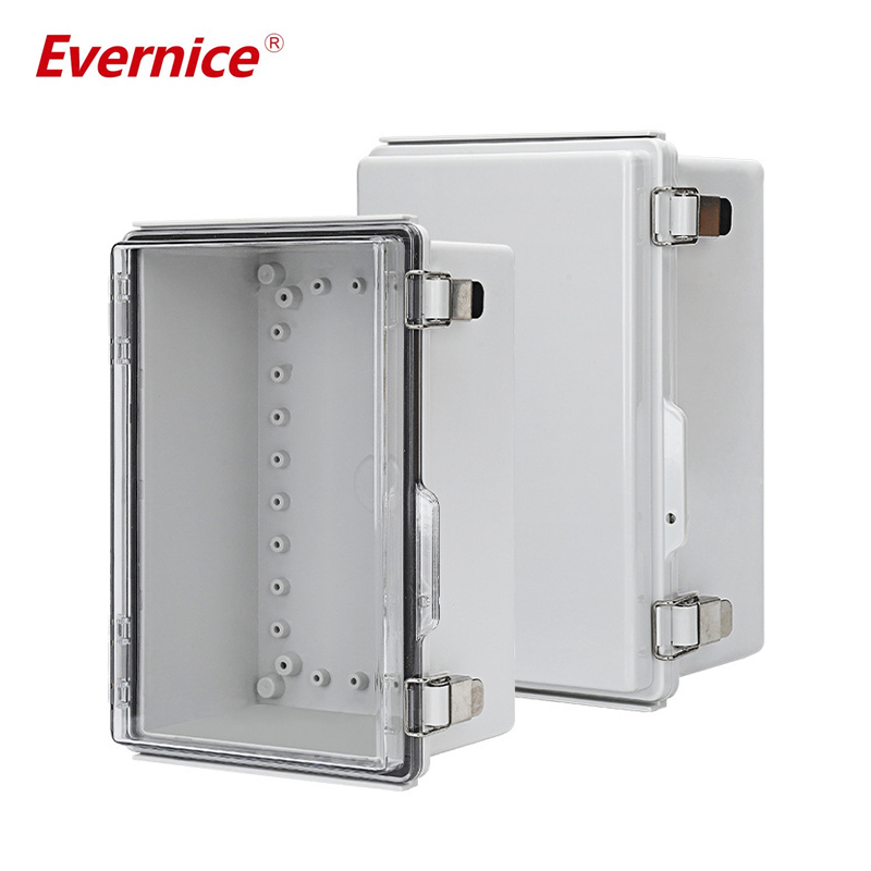 Waterproof Hinged ABS Plastic Enclosure with Stainless steel hook Junction Box electronics enclosure Distribution box