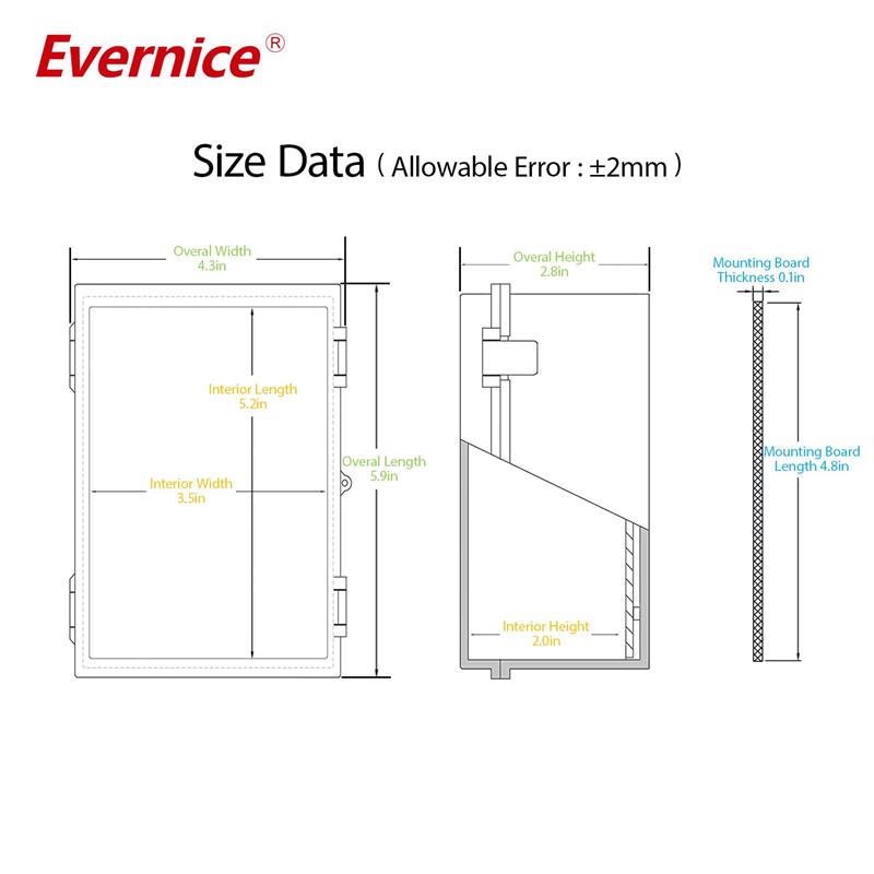 IP67 Waterproof Plastic Electrical Box Enclosure Distribution Box Junction Box