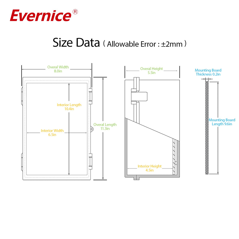 IP67 Waterproof Plastic Electrical Box Enclosure Distribution Box Junction Box