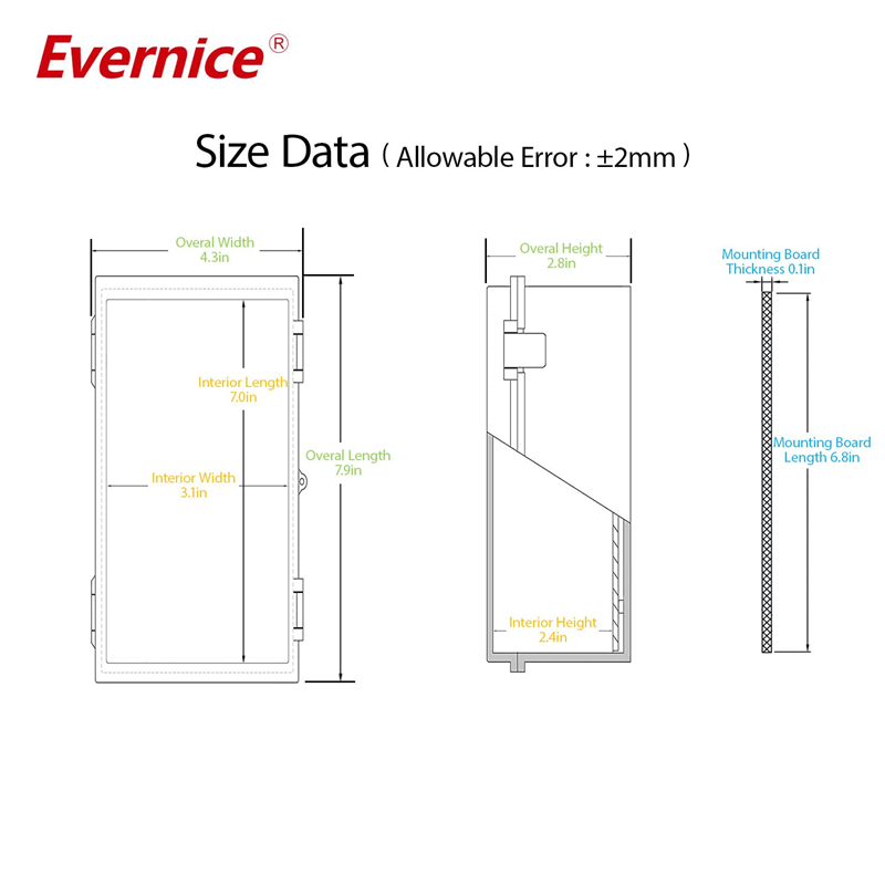 IP67 Waterproof Plastic Electrical Box Enclosure Distribution Box Junction Box