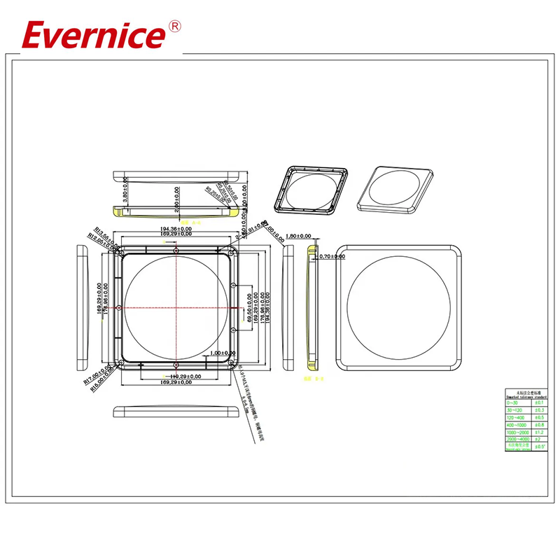 A-081A 162*162*54.5MM High Quality Waterproof Aluminum Enclosure Box electronics enclosure box casings Junction box housing