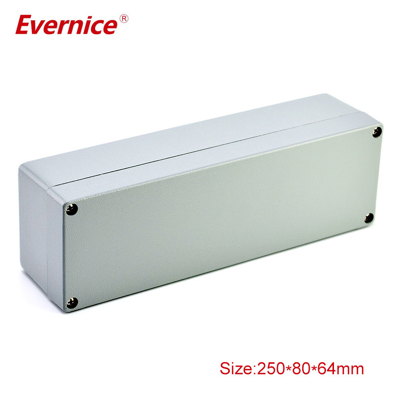 Industrial Aluminum Box Beautiful Enclosure Project Case Extruded Aluminum Electrical Circuit Board Housing 250*80*64mm