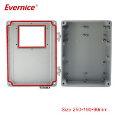 waterproof IP66 die cast aluminum enclosure for PCB metal box 250*190*90mm