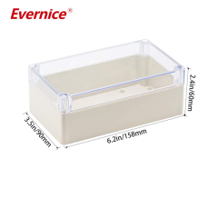 Clear Cover Plastic Enclosure Transparent electronics enclosure Junction box PCB electronic components box 158*90*60mm