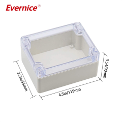 Clear Cover Plastic Enclosure Transparent electronics enclosure Junction box PCB electronic components box 115*90*55mm