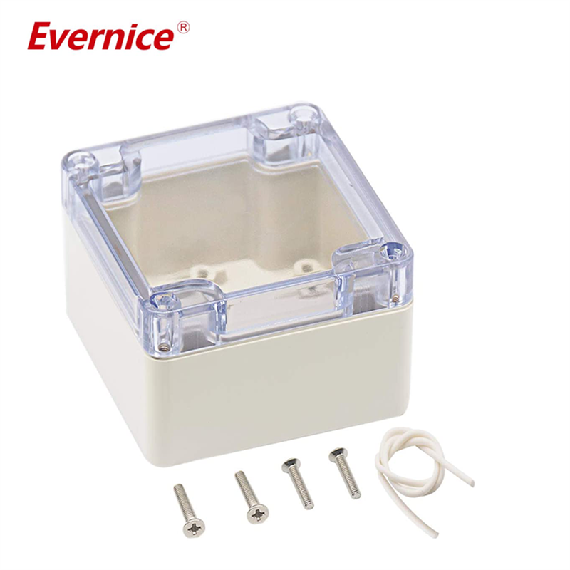 Clear Cover Plastic Enclosure Transparent electronics enclosure Junction box PCB electronic components box 83*81*56mm