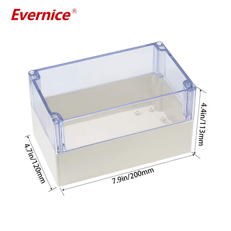 Clear Cover Plastic Enclosure Transparent electronics enclosure Junction box PCB electronic components box project box casings housings 200*120*113mm