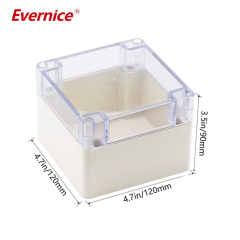 Clear Cover Plastic Enclosure Transparent electronics enclosure Junction box PCB electronic components box 120*120*90mm